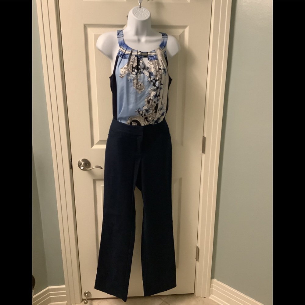 White House black-market navy blue bootleg pants